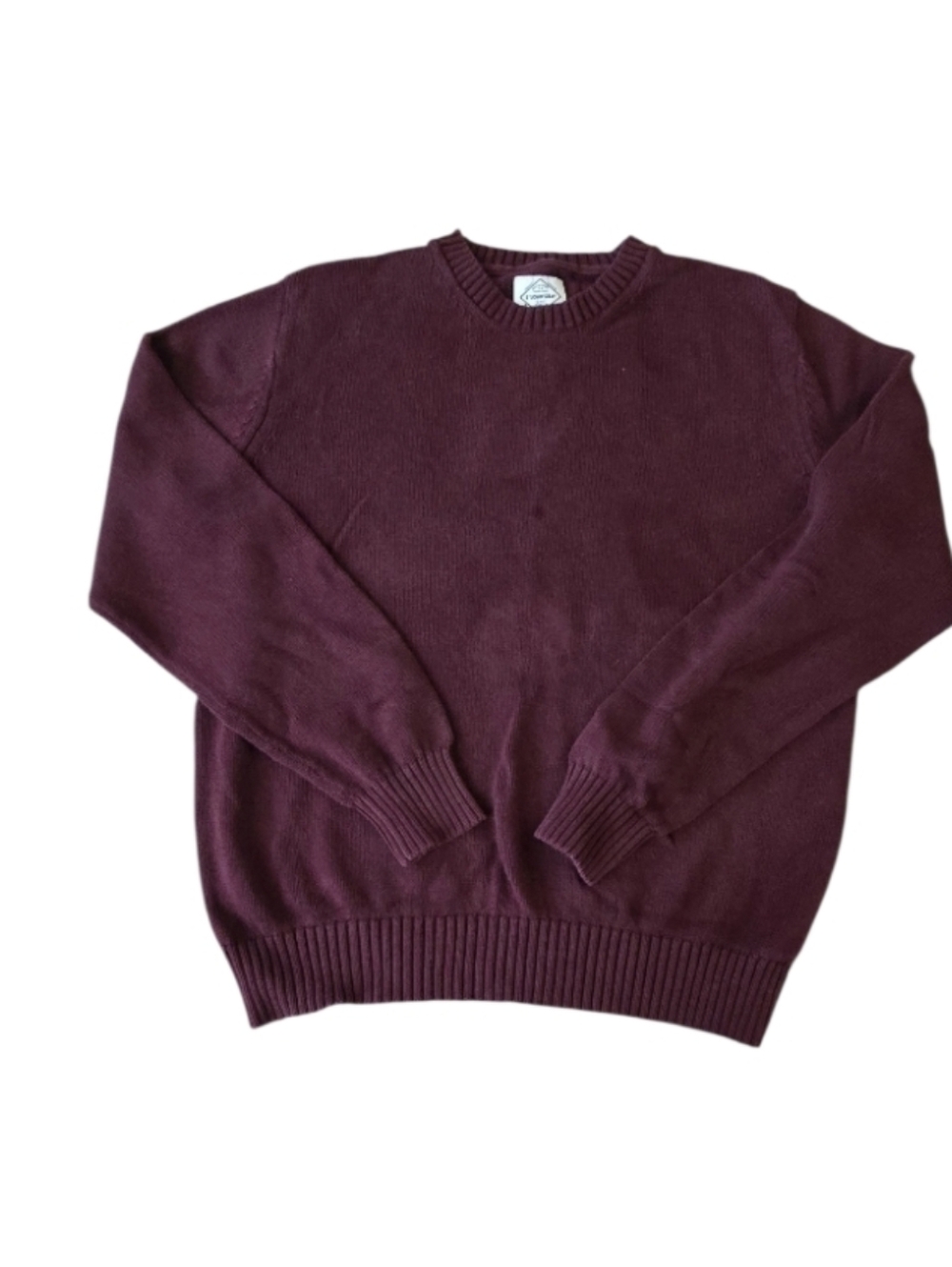 St. John's Bay Maroon Knit Crewneck Sweater. M